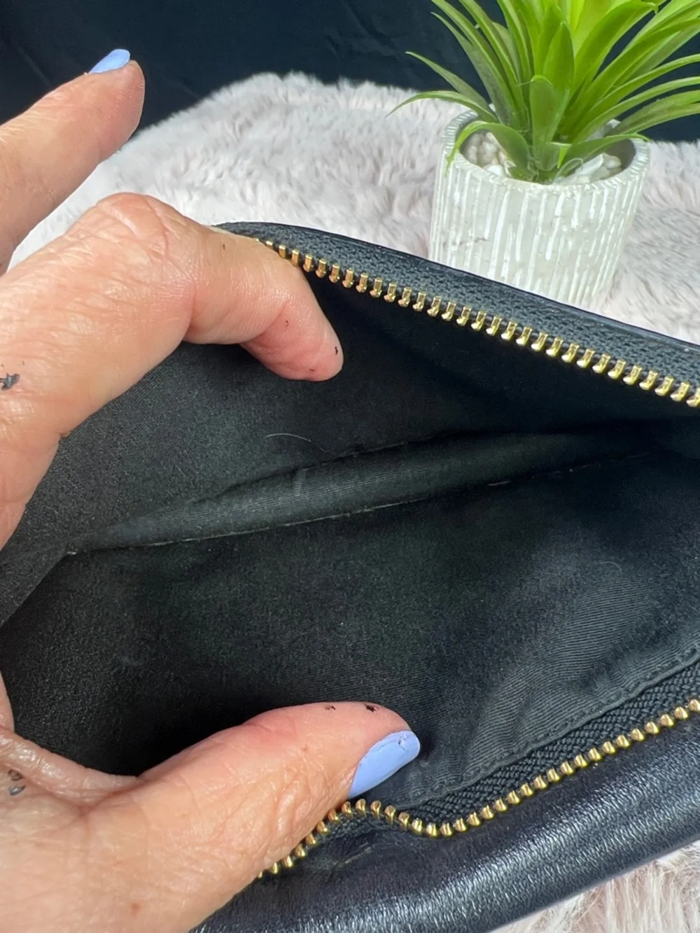 Coach Signature Foldover Wristlet Wallet Clutch Brown Black F78229 - EUC - Picture 11 of 11